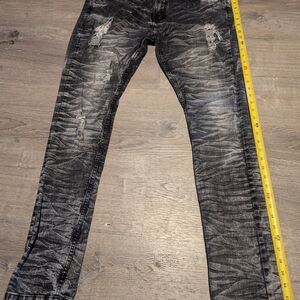 Distressed Black Jeans for Men